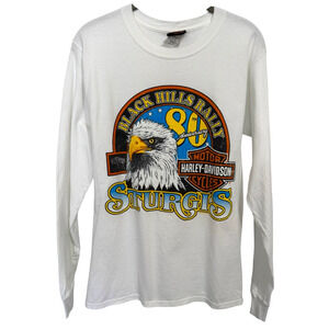 HD Sturgis 2020 Long Sleeve Mens T Shirt Black Hills Rally 80th Anniversary Sz S